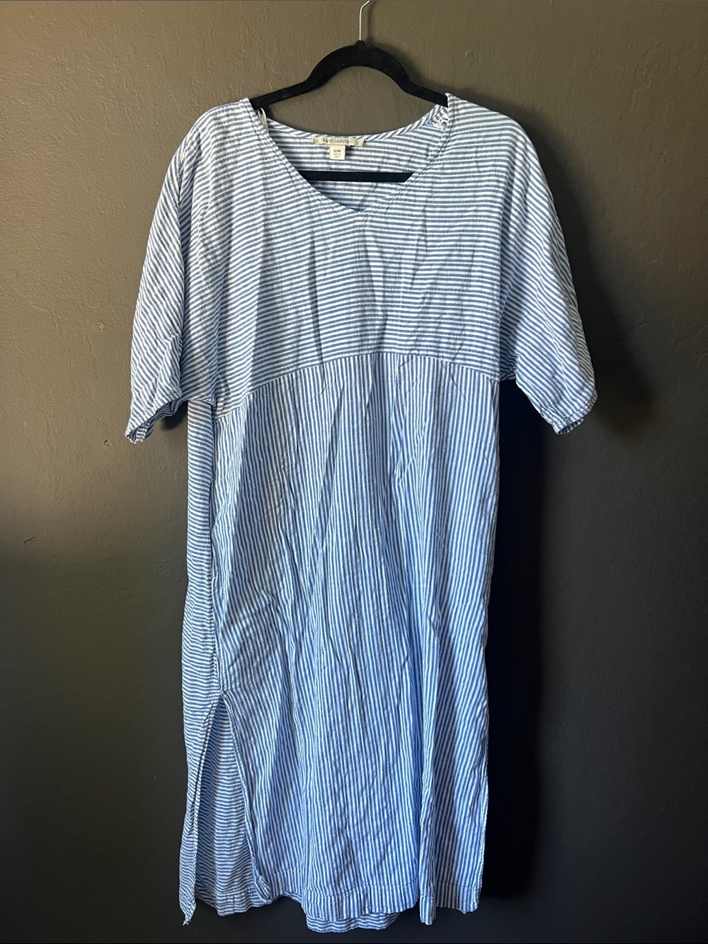 kate landry s/m Blue & White Striped Dress